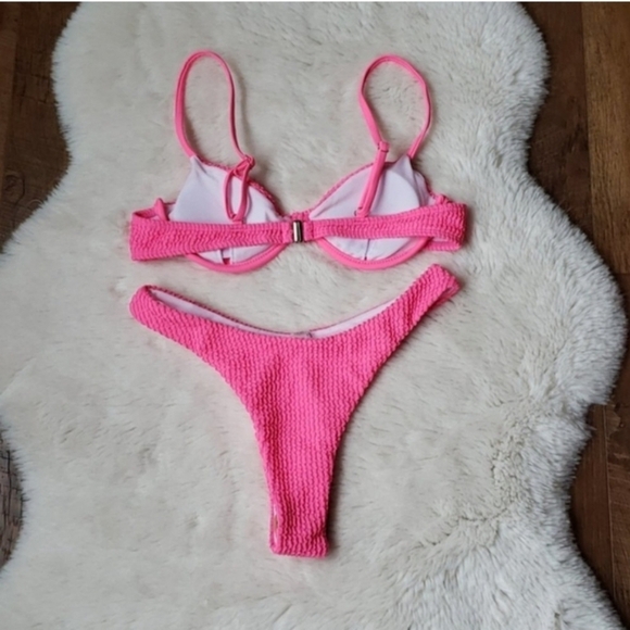 New Scrunchy Underwire Top Brazilian Bottom Bikini Set Swimsuit Size S - Picture 6 of 7